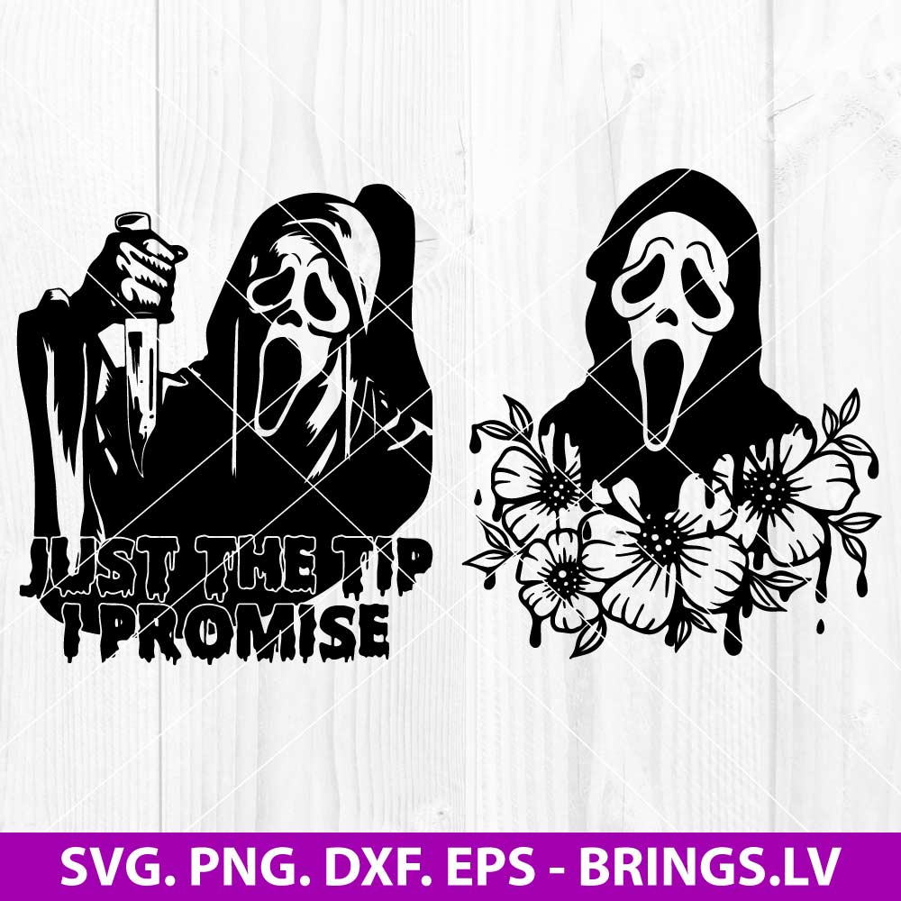 Ghostface Scream Movie Halloween SVG for Craft Machines Cricut