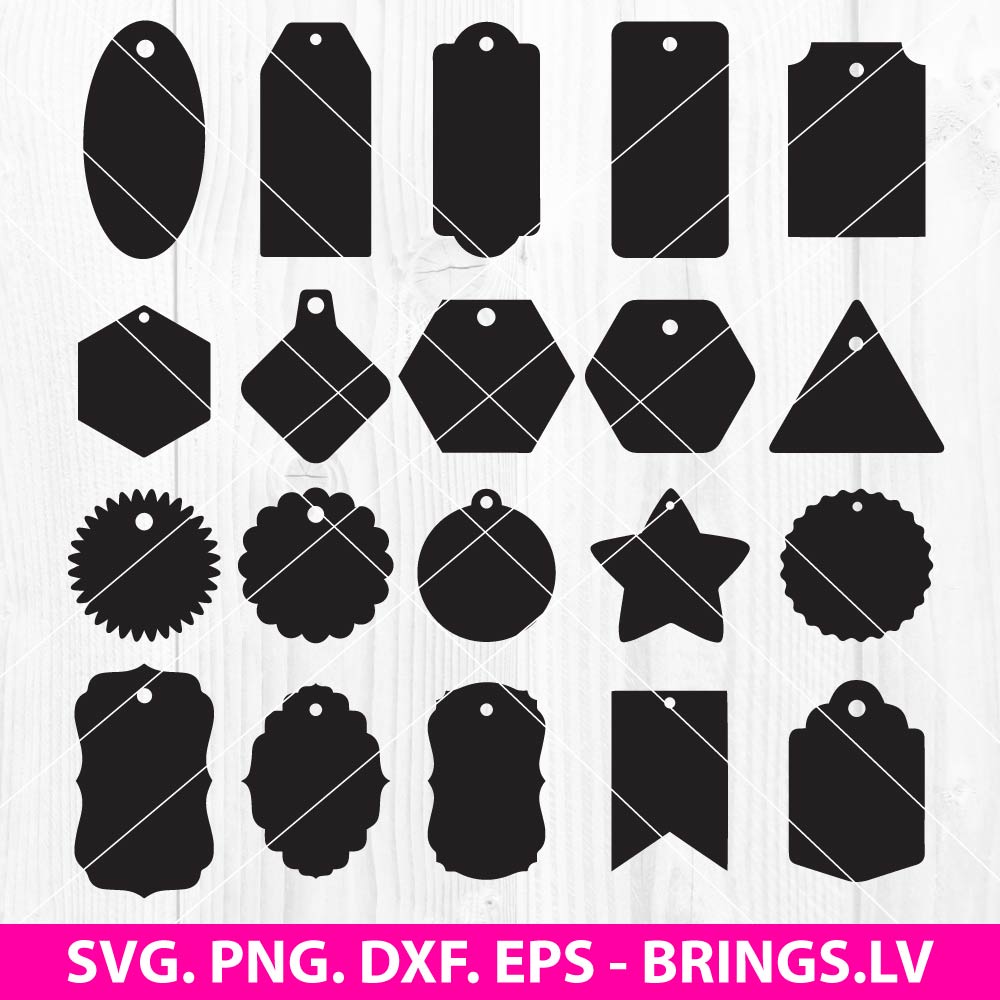 Gift Tag SVG Gift Tag PNG Cricut Silhouette Cutting Files Instant Download