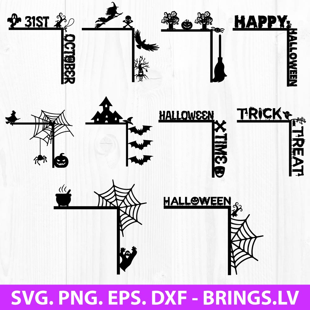 Halloween Door Corner SVG