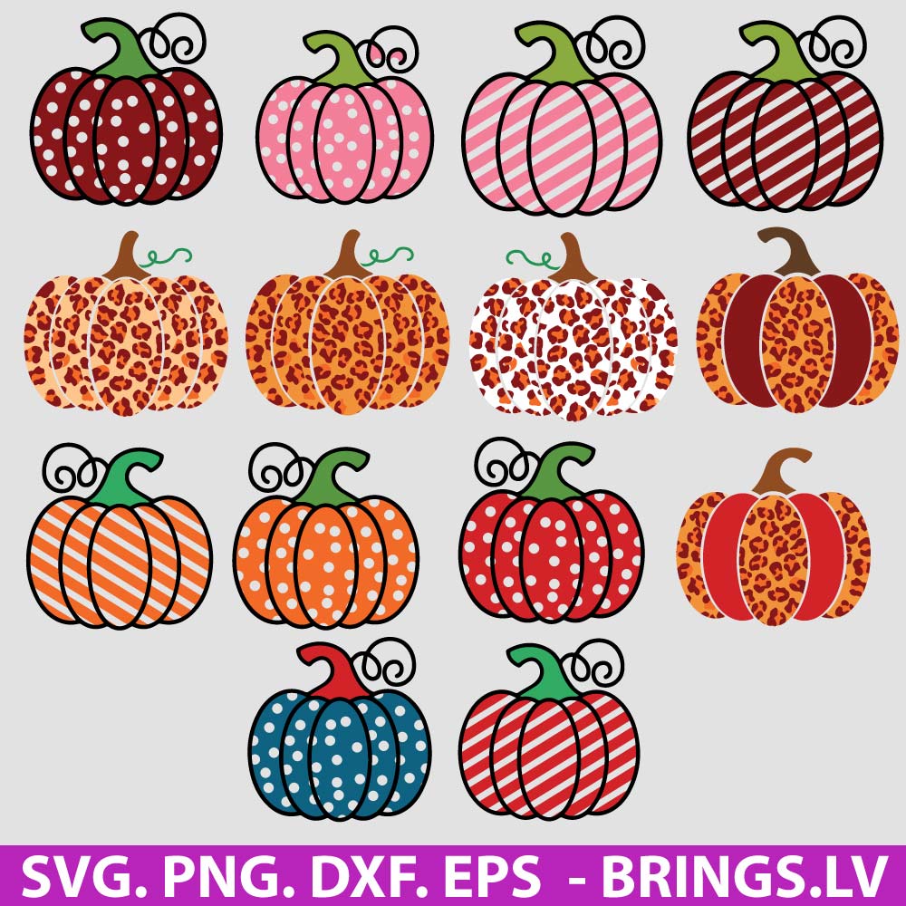 Cute Colored Pumpkin SVG