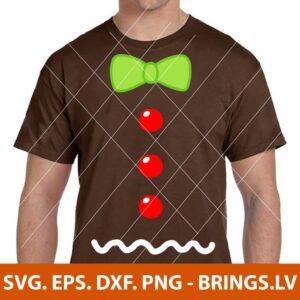 Gingerbread Man Christmas Holiday Costume SVG