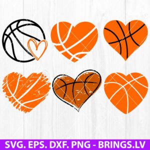 Basketball Heart SVG
