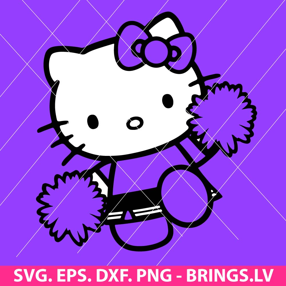 Hello Kitty Cheerleader SVG