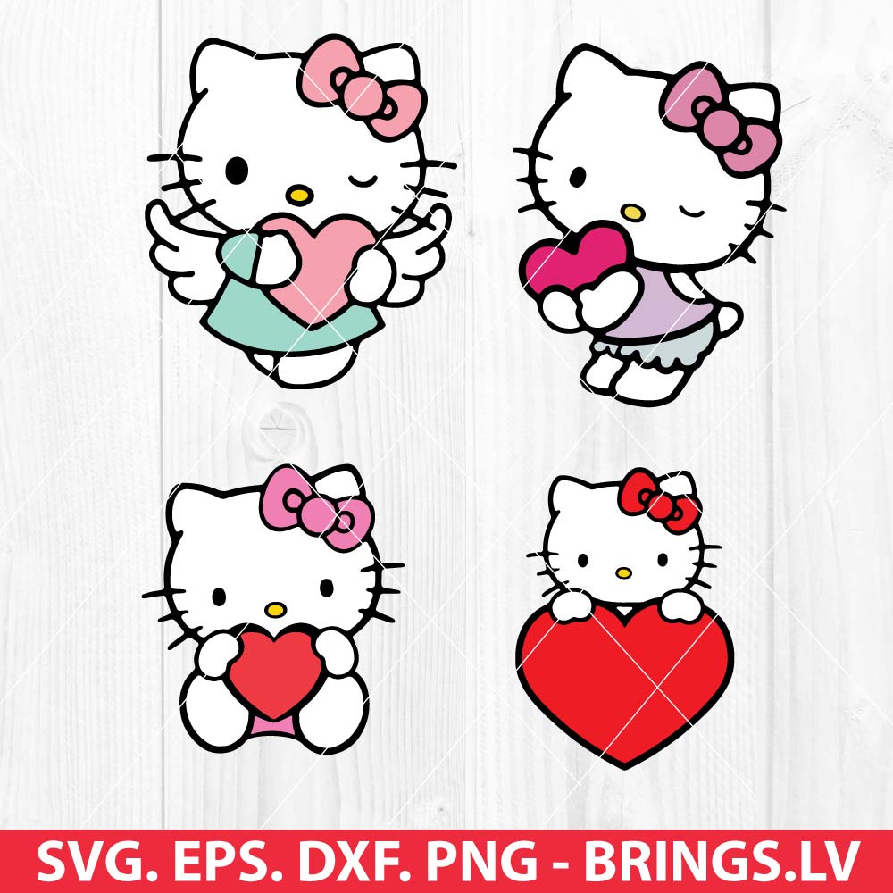 Hello Kitty Heart Love SVG
