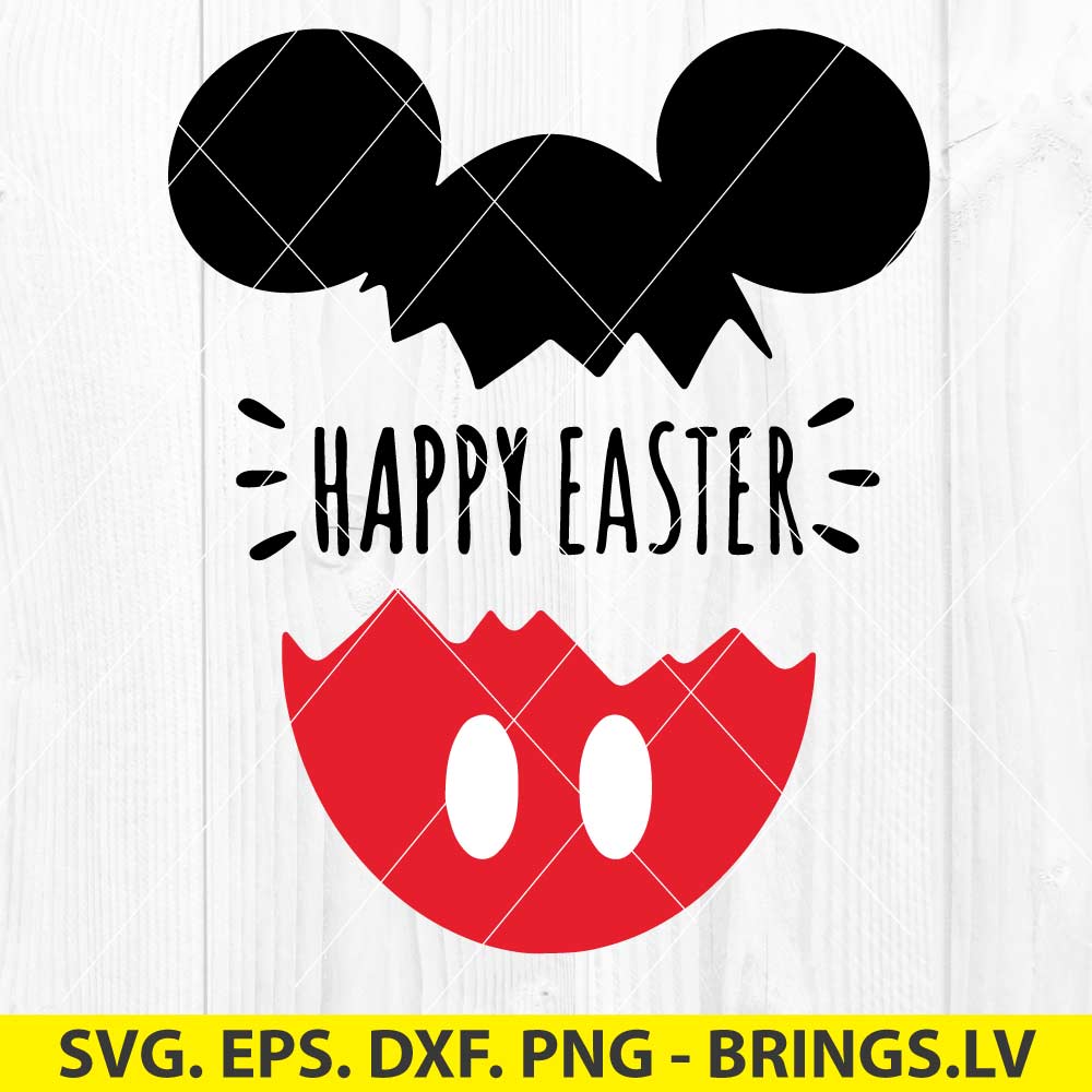 Happy Easter Egg Mickey Mouse for Boys SVG