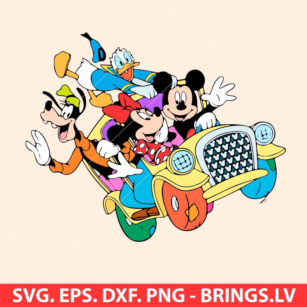 Mickey Family Vacation SVG