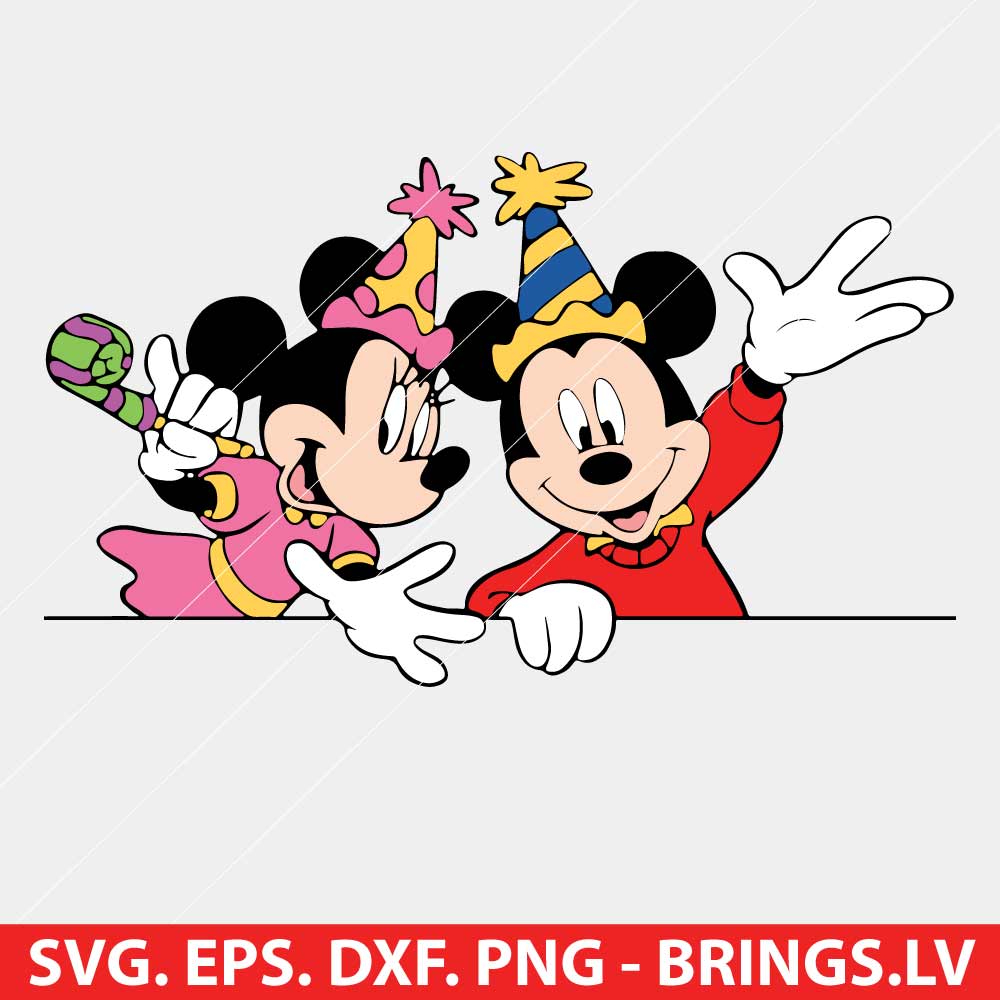 Mickey and Minnie Mouse Birthday SVG