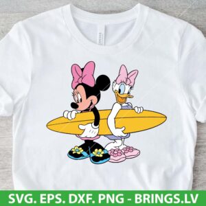 Minnie Mouse and Daisy Duck Beach SVG