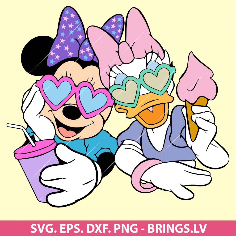 Minnie Mouse and Daisy Duck SVG