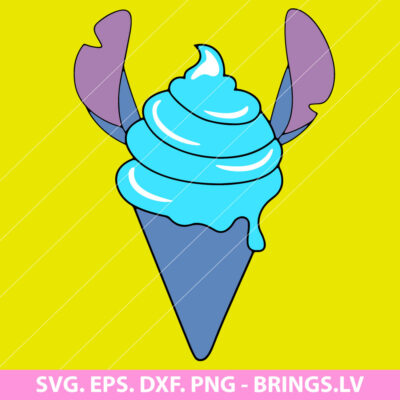Stitch with Ice Cream SVG