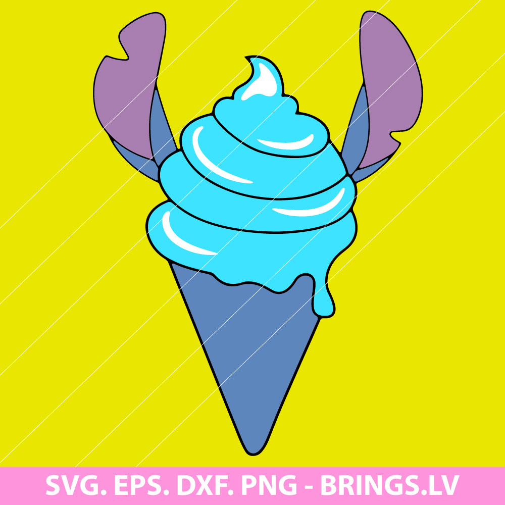 Stitch with Ice Cream SVG