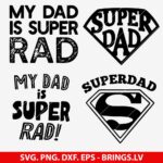 Father's Day SVG Super Dad SVG PNG DXF EPS Cut files for Cricut and Silhouette Digital Download