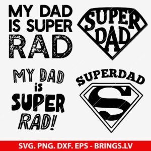 Father's Day Super Dad SVG