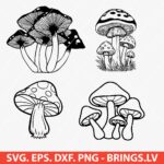 Mushroom SVG Bundle, Mushroom Vector, Mushroom Clipart, PNG, DXF, EPS, cut Files for Cricut and Silhouette, Instant Download