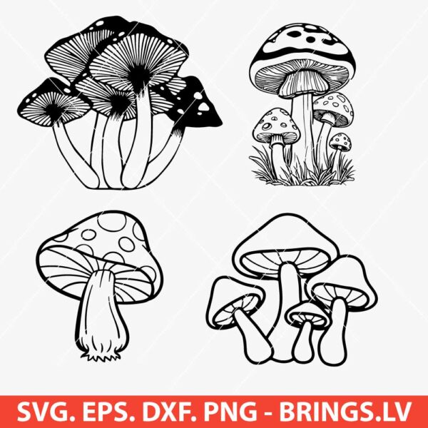 Mushroom SVG Bundle, Mushroom Vector, Mushroom Clipart