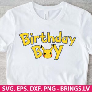 Pikachu Birthday Boy SVG