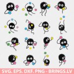 Soot Sprites Svg, Sprites Candy Svg Bundle, Anime Svg, Susuwatari Png, Dxf, Eps, Cut files for Cricut, Silhouette, Instant Download Vector Files