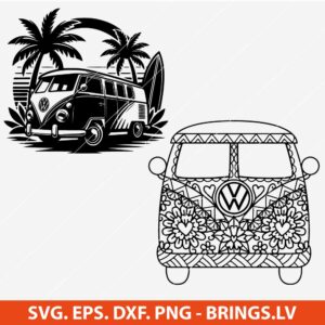 VW Summer Vibes Van SVG