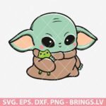 Cute Baby Yoda SVG DXF PNG EPS Cut Files for Cricut and Silhouette Instant Dowbload