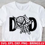 Dad Spiderman SVG PNG DXF EPS Cut Vector Files for Cricut and Silhouette - Instant Download