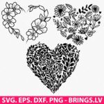 Heart SVG, Love SVG, Valentines Day SVG, PNG, DXF, EPS, Cut Files for Cricut and Silhouette Digital Download