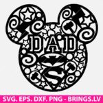 Dad Mickey Mouse Svg, Father Day SVG, DAD SVG, Mickey Dad Svg, PNG, DXF, EPS, Cut Files for Cricut and Silhouette, Instant Download