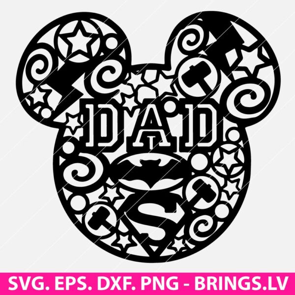 Dad Disney Mickey Mouse SVG