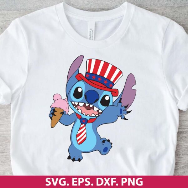 4th of July Stitch SVG