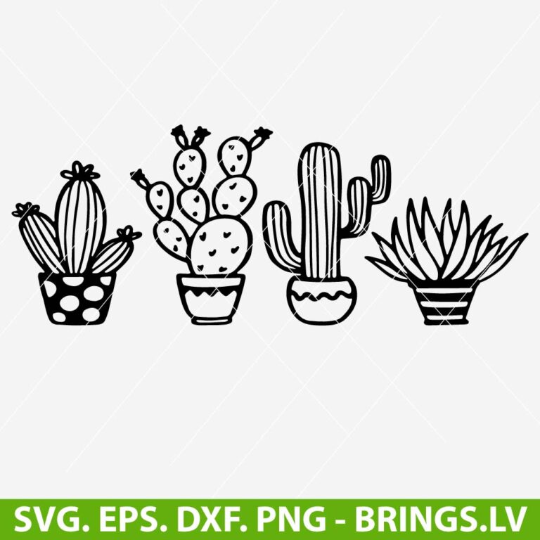 Cactus SVG Cut File, Cute Cactus SVG, Cactus Clipart, Cut Files