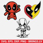 Deadpool SVG, Deadpool Chibi SVG, PNG, DXF, EPS, Cutting Files for Cricut and Silhouette, Instant Download