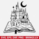 Harry Potter SVG, Wizard Book Svg, Magic Book Svg, Wizard School Svg, PNG, DXF, EPS, Cut Files for Cricut and Silhouette, Instant Download