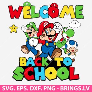 Welcome Back To School Super Mario SVG