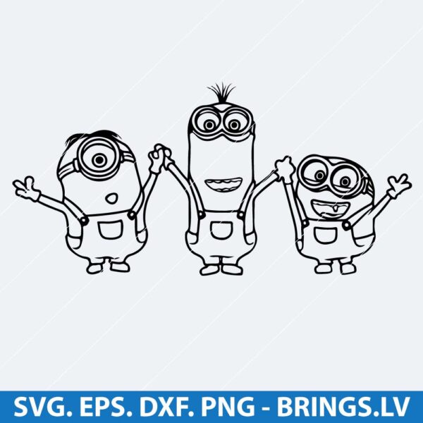 Cute Minions Svg