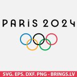 Paris 2024 Summer Olympics Logo SVG PNG DXF EPS Cut Files for Cricut and Silhouette - Instant Download