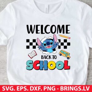 Stitch Welcome Back To School SVG