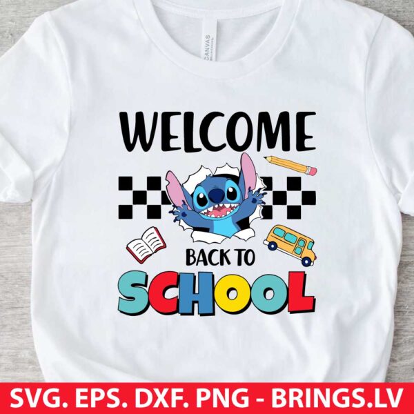 Stitch Welcome Back To School SVG