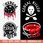 Cereal Killer SVG, Spooky kitchen decor SVG, Halloween pun SVG, Skeleton Svg, Spooky season SVG, Spooky bites cereal SVG