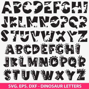 Dinosaur Letters SVG