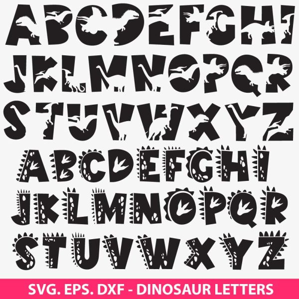 Dinosaur Letters SVG