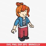 Roblox girl SVG, Roblox avatar cut file, Roblox vector art, Roblox character, Roblox birthday party, DIY Roblox gift, game character SVG, PNG