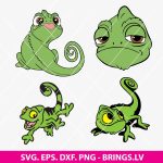 Tangled Pascal SVG, Pascal and Rapunzel SVG, Princess SVG, Magical SVG, Vinyl cutting file, PNG, DXF, EPS for Cricut, Silhouette, ScanNcut