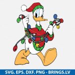 Donald Duck Christmas Lights SVG, Christmas Donald Duck SVG, Holiday SVG, Christmas lights SVG, Cricut Christmas SVG, Silhouette Christmas