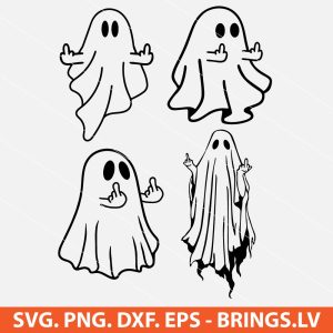 Ghost Middle Finger SVG Bundle