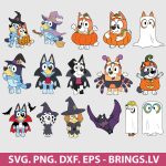 Bluey Halloween SVG, Bluey SVG, Halloween Bluey, Bluey Costume SVG, Halloween SVG for Kids, Trick-or-Treat Bluey SVG, PNG, DXF, EPS