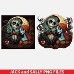 Jack and Sally Sublimation, The Nightmare Before Christmas PNG, Jack and Sally love, Halloween Sublimation, Jack Skellington PNG