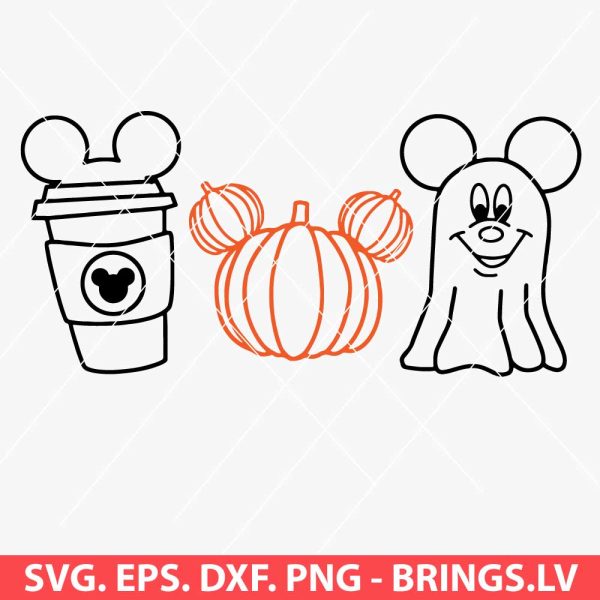 Mickey Mouse Halloween Pumpkin SVG