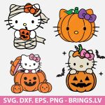 Hello Kitty Pumpkin SVG, Halloween SVG, Hello Kitty cut file, pumpkin SVG, fall craft, Hello Kitty digital download, Cricut, Silhouette