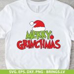 Merry Grinchmas SVG, Grinch Christmas SVG, Holiday Grinch SVG, Cricut Grinch design, Dr. Seuss holiday SVG, PNG, DXF, EPS, Cut Files