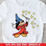 Mickey Mouse Wizard SVG, Mickey Mouse magic SVG, Mickey sorcerer hat SVG, PNG, DXF, EPS, Cut Files for Cricut and Silhouette