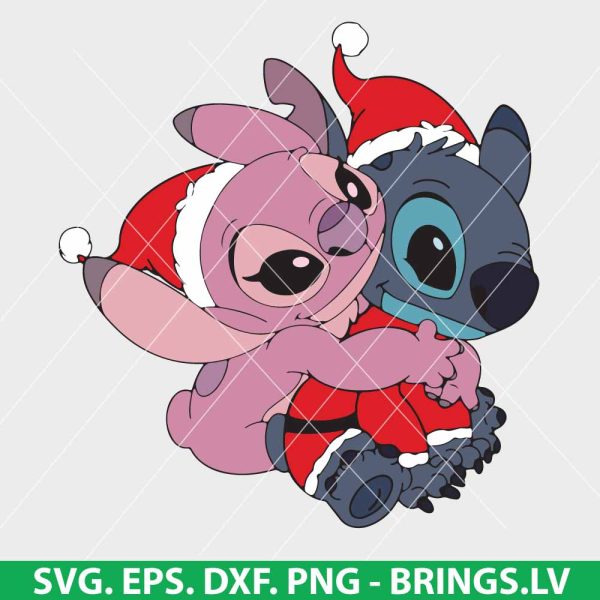 Stitch and Angel Christmas SVG